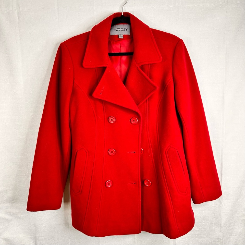 Vintage Bromley Collection wool three button peacoat winter fall casual classic